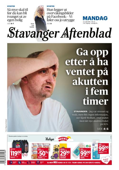 Stavanger Aftenblad 27.7.2026