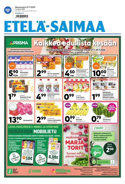 Etelä-Saimaa 27.7.2026