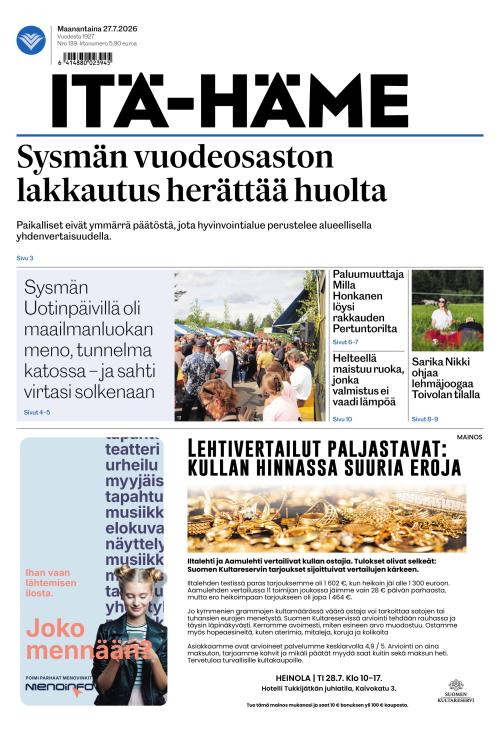 Itä-Häme 27.7.2026