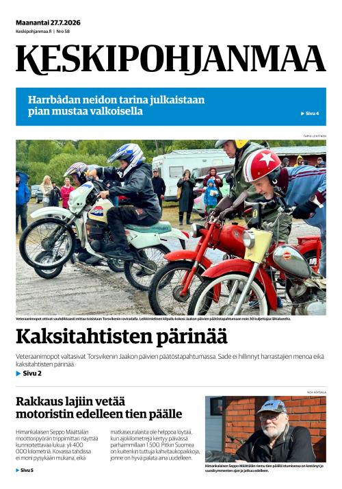 Keskipohjanmaa 27.7.2026