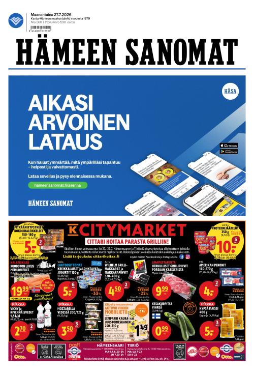Hämeen Sanomat 27.7.2026