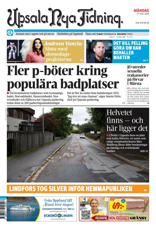 Upsala Nya Tidning 27.7.2026