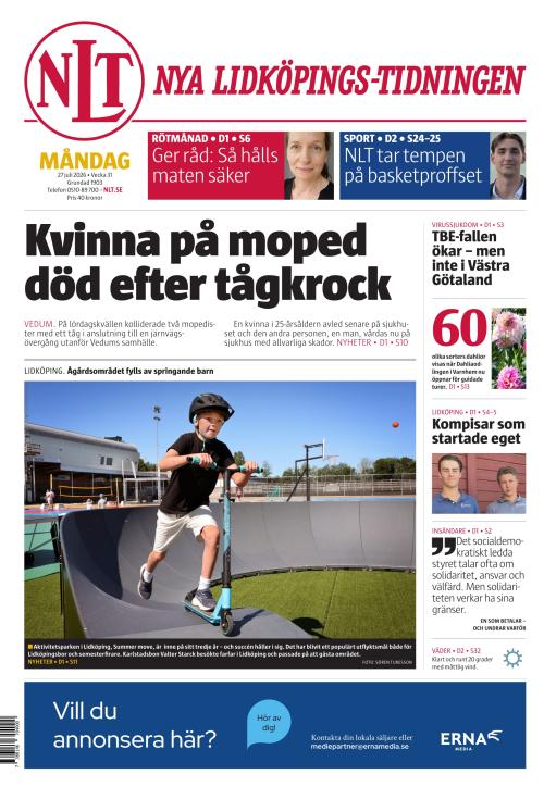 Nya Lidköpings-Tidningen 27.7.2026