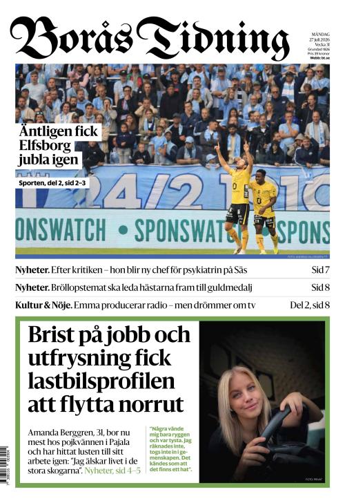 Borås Tidning 27.7.2026