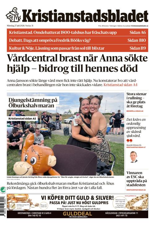 Kristianstadsbladet 27.7.2026