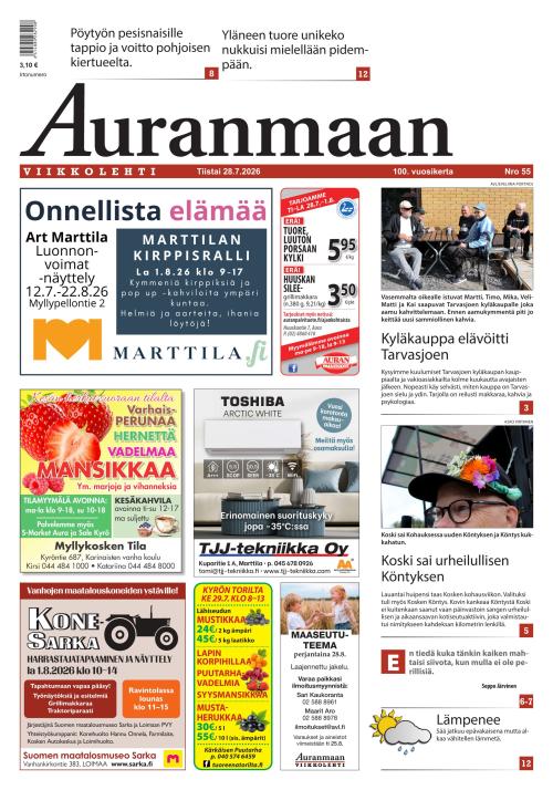 Auranmaan Viikkolehti 28.7.2026