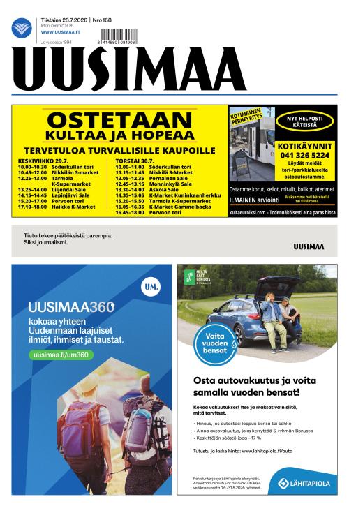 Uusimaa 28.7.2026