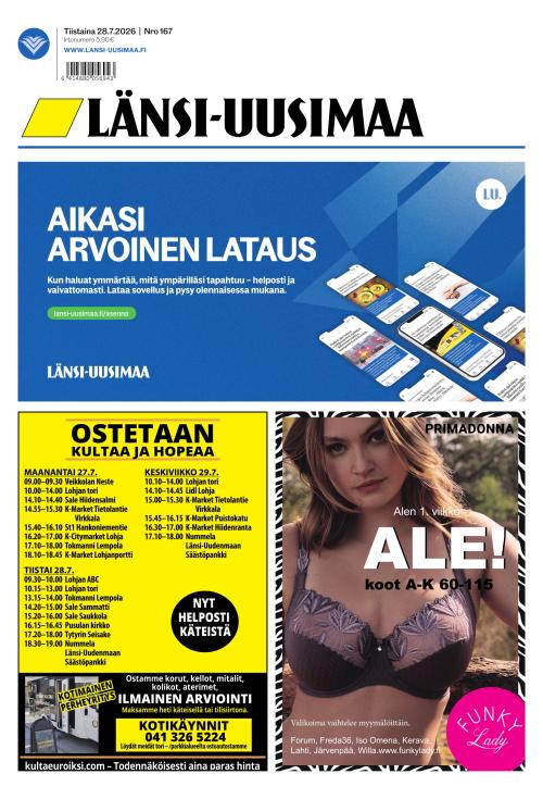 Länsi-Uusimaa 28.7.2026