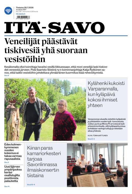 Itä-Savo 28.7.2026