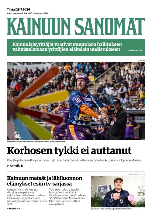 Kainuun Sanomat 28.7.2026