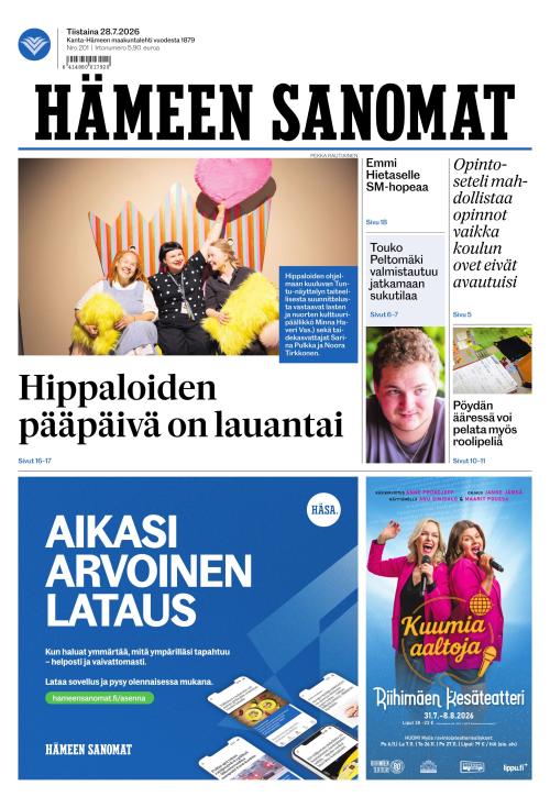 Hämeen Sanomat 28.7.2026