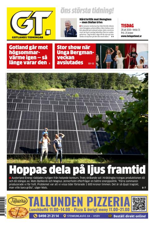 Gotlands Tidningar 28.7.2026