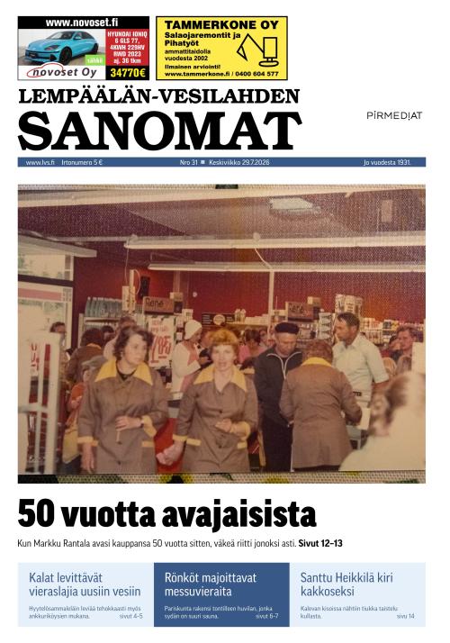Lempäälän-Vesilahden Sanomat 29.7.2026