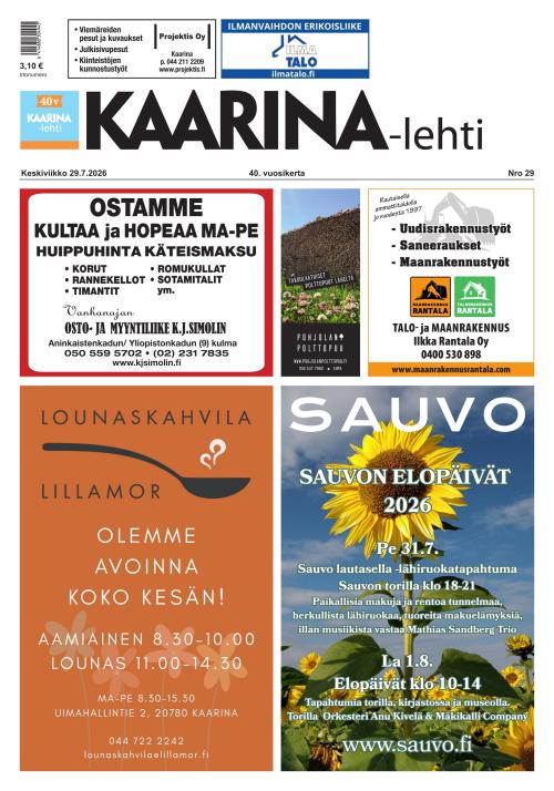 Kaarina-lehti 29.7.2026