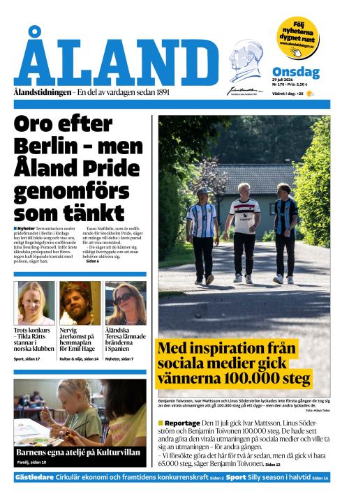 Ålandstidningen 29.7.2026