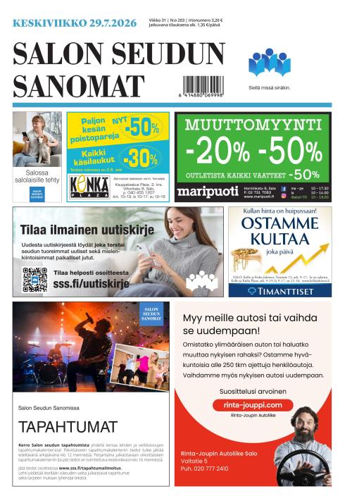 Salon Seudun Sanomat 29.7.2026