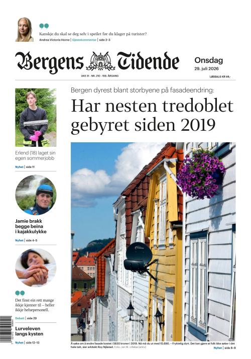 Bergens Tidende 29.7.2026