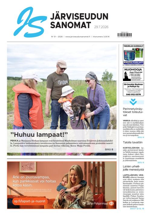 Järviseudun Sanomat 29.7.2026