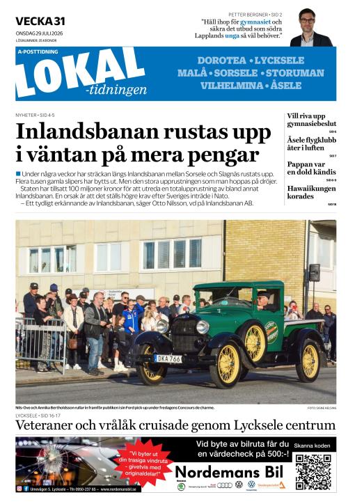 Lokaltidningen 29.7.2026