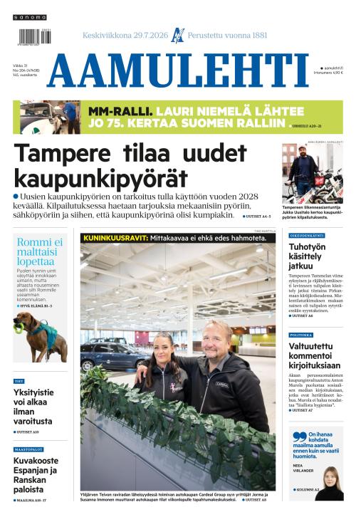 Aamulehti 29.7.2026