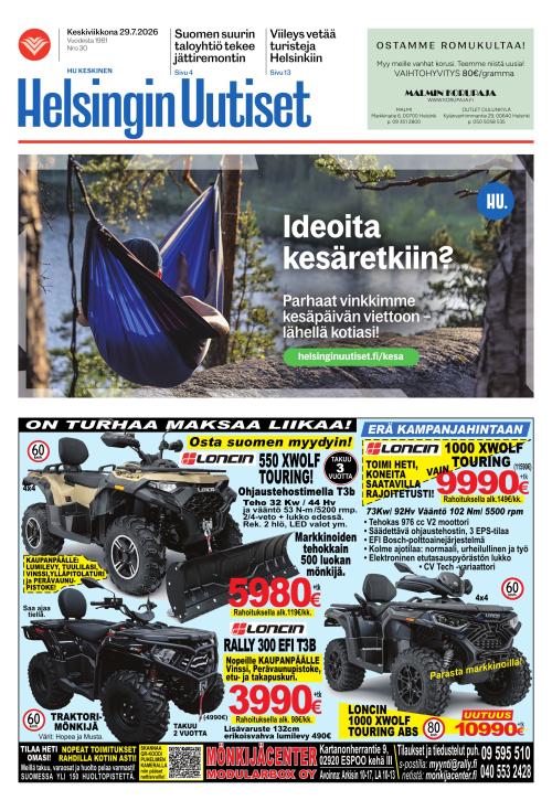 Helsingin Uutiset (Keskinen) 29.7.2026