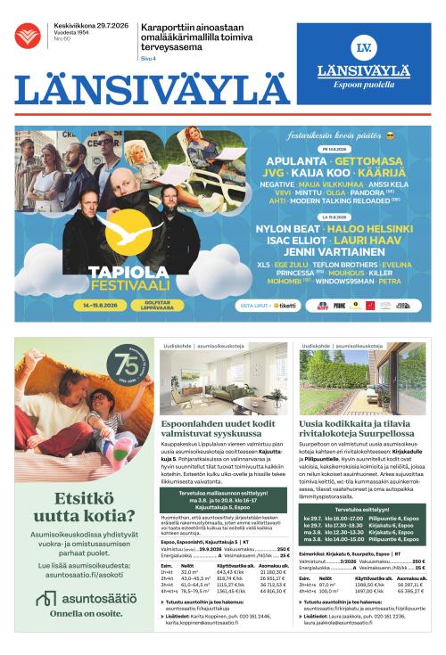 Länsiväylä 29.7.2026