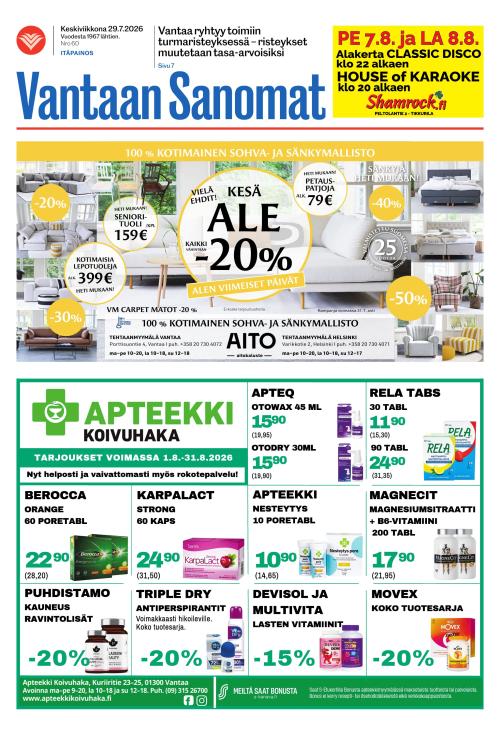 Vantaan Sanomat (Itä) 29.7.2026