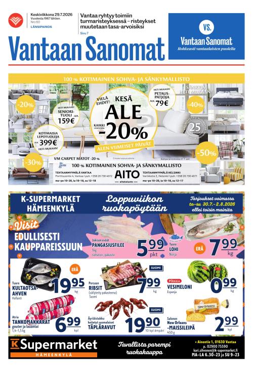 Vantaan Sanomat (Länsi) 29.7.2026