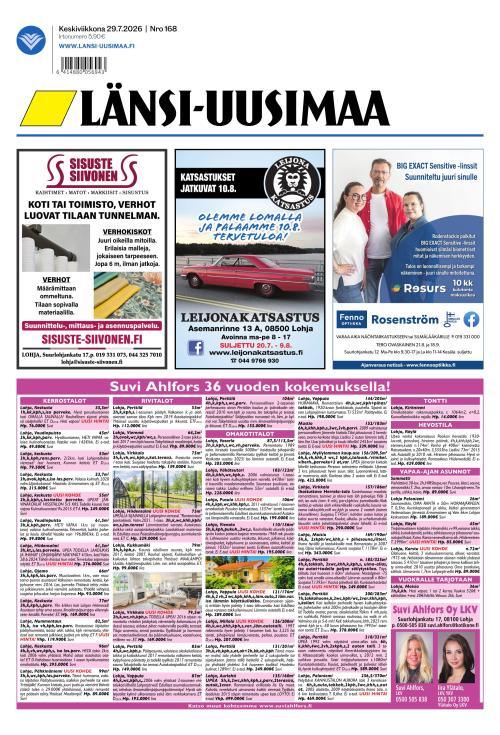 Länsi-Uusimaa 29.7.2026