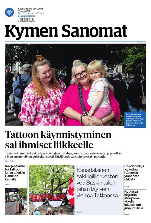 Kymen Sanomat 29.7.2026