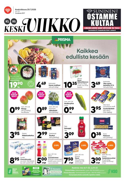 KS Keskiviikko (Kouvolan Sanomat ja Kymen Sanomat -liitteet) 29.7.2026