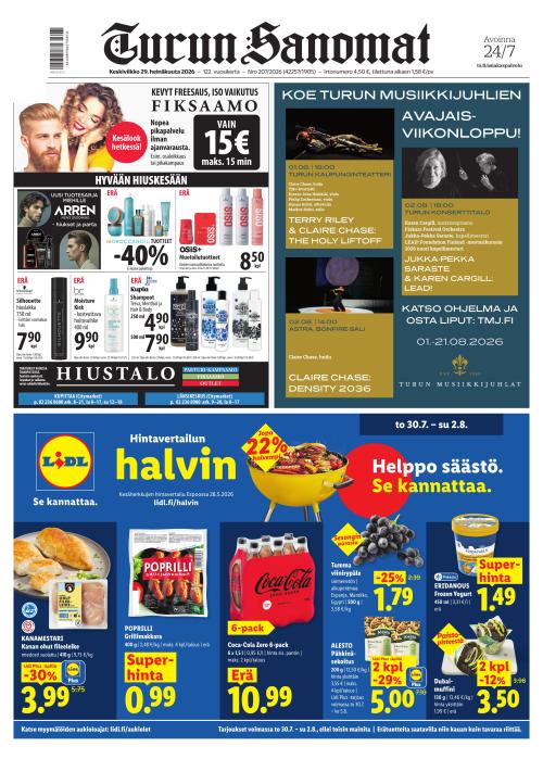 Turun Sanomat 29.7.2026