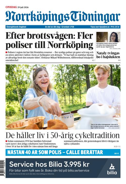 Norrköpings Tidningar 29.7.2026