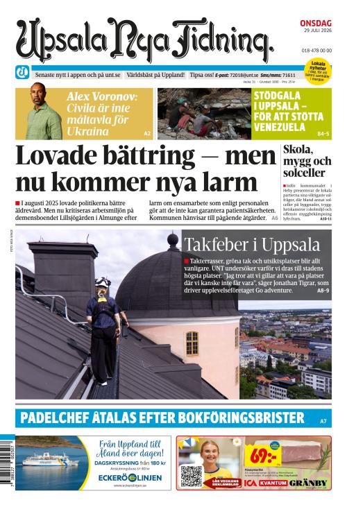 Upsala Nya Tidning 29.7.2026