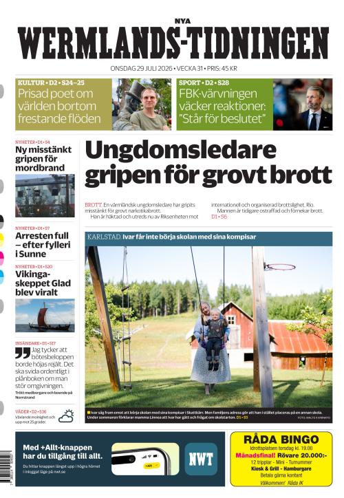 Nya Wermlands-Tidningen 29.7.2026