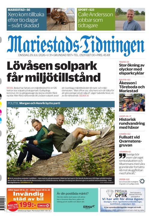 Mariestads-Tidningen 29.7.2026