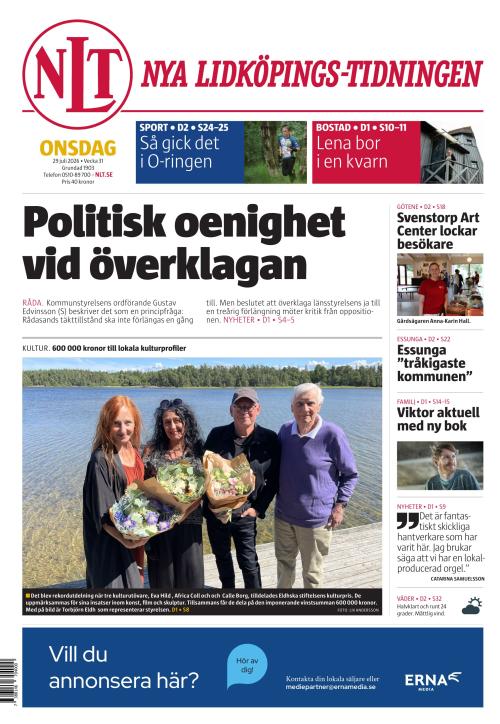 Nya Lidköpings-Tidningen 29.7.2026