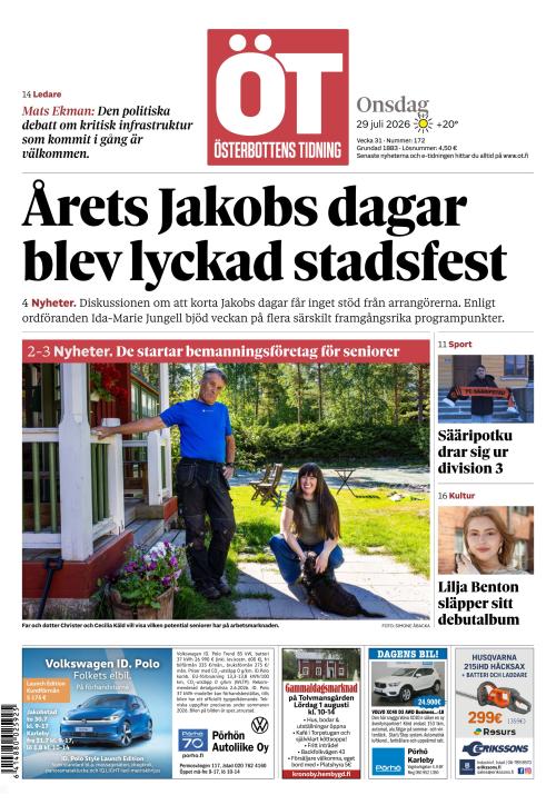 Österbottens Tidning 29.7.2026