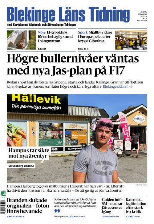 Blekinge Läns Tidning 29.7.2026