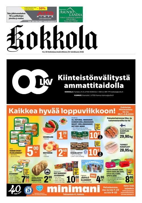 Kokkola-lehti 29.7.2026