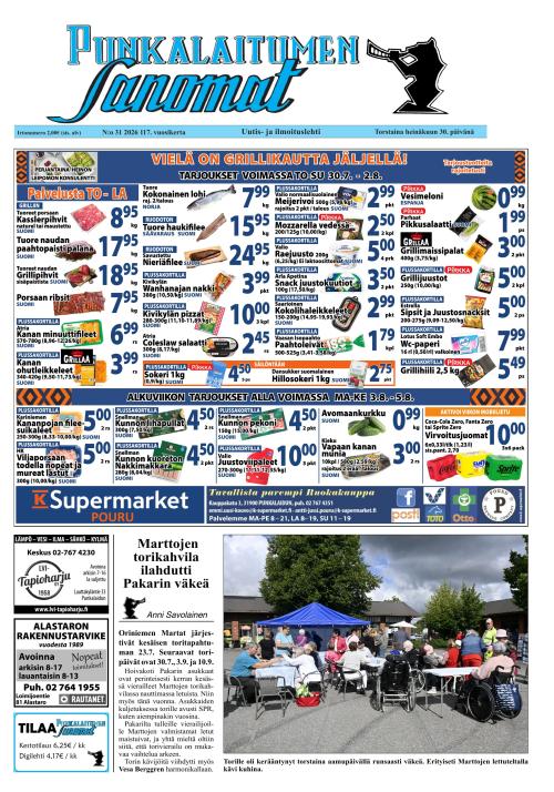 Punkalaitumen Sanomat 30.7.2026