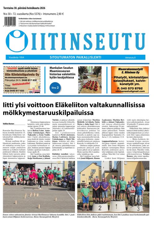 Iitinseutu 30.7.2026