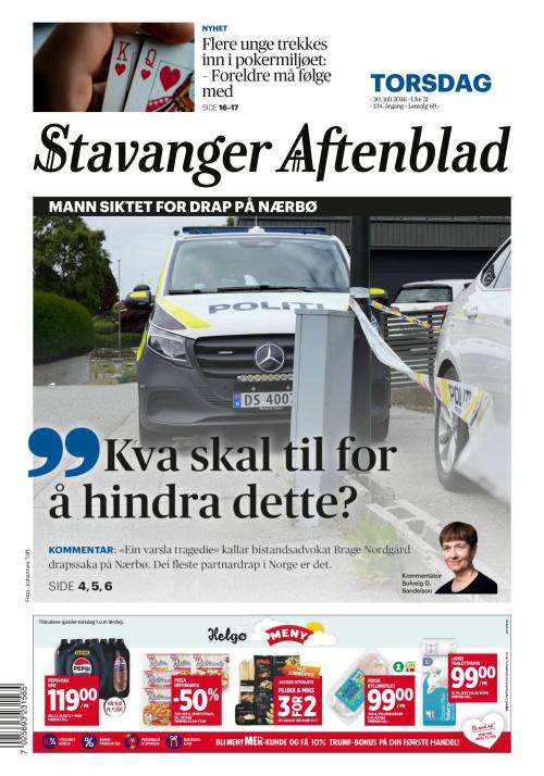 Stavanger Aftenblad 30.7.2026