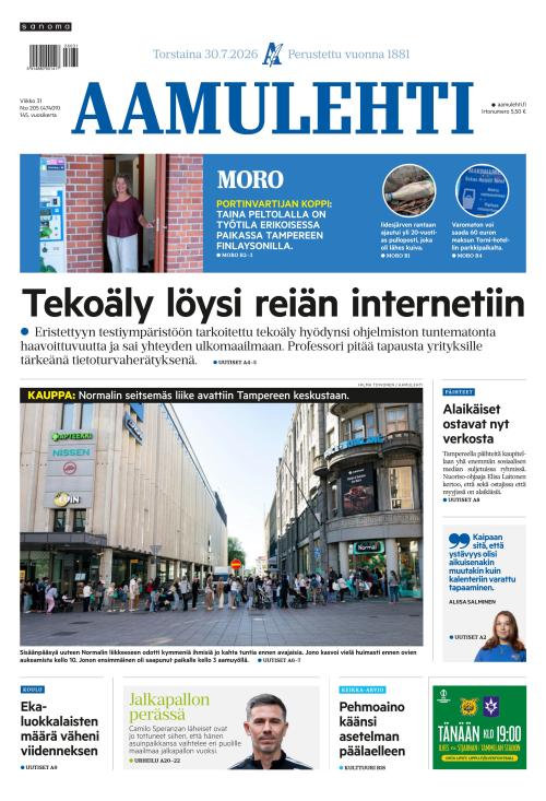 Aamulehti 30.7.2026