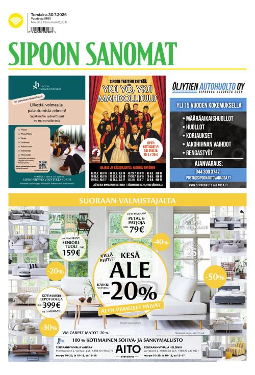 Sipoon Sanomat 30.7.2026