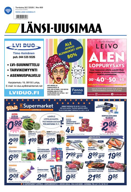 Länsi-Uusimaa 30.7.2026