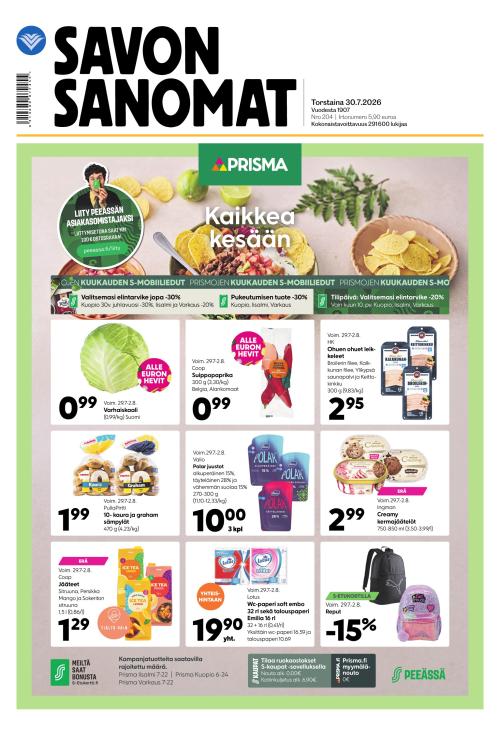 Savon Sanomat 30.7.2026