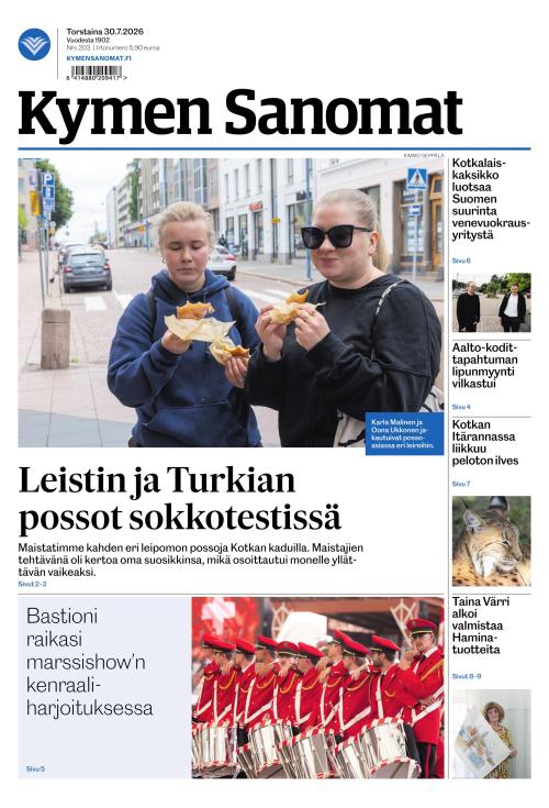 Kymen Sanomat 30.7.2026