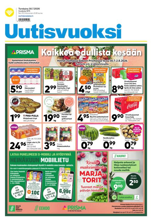 Uutisvuoksi 30.7.2026
