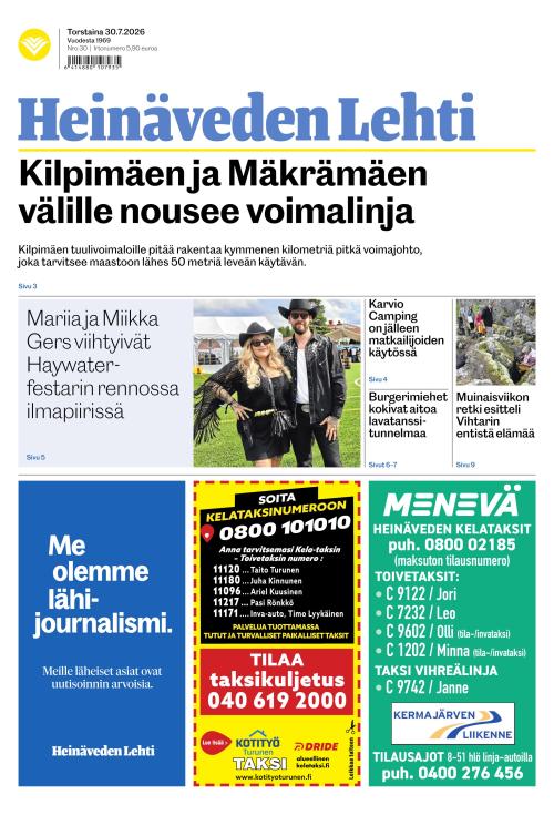 Heinäveden lehti 30.7.2026